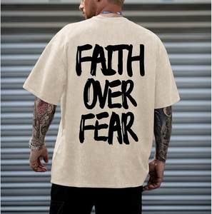 Custom Wholesale Supplier High Quality Oversized Streetwear Heavyweight Acid Wash Cotton Graphic Plus Size Eco-Friendly Men's - Product Image 5