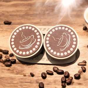 Juego de Posavasos Redondos de Madera Ecológicos Tradicionales, Tapete de Madera Contrachapada de Abedul, Portavasos para Mesa de Café, Hogar, Cafetería - Product Image 1