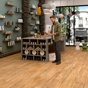 Azulejos de baño de porcelana de cerámica de fabricantes de fábrica de Shandong, tablones de tira de madera de 20x120cm, azulejo de suelo de 200x1200mm - Product Image 3