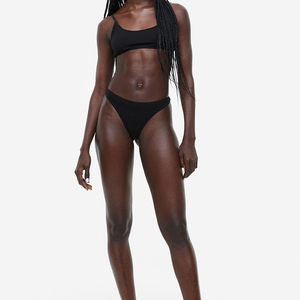Ensemble de culottes string sans armatures en spandex écologique taille haute sexy pour femme avec logo personnalisé de qualité supérieure - Product Image 3