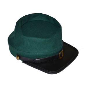 Gorra de caballería estadounidense del ejército civil, modelo Kepi, de lana de color sólido con trenza dorada. - Product Image 2