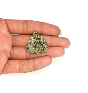 Pyrite Druzy Naturelle de Haute Qualité, Pierre Précieuse en Vrac, Prix de Gros, Cabochon Druzy pour la Fabrication de Bijoux, Pierres Druzy - Product Image 5