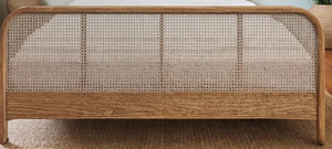 Solid Mahogany Midcentury Modern Platform Bed in California King Size with Excellent Finish for Bedroom Set & Home Furniture - Product Image 4