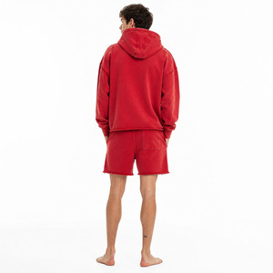 <b>Men's</b> Cotton Hoodie and Shorts Set Custom Logo <b>Pullover</b> Sweatshirt Casual Sportswear Wholesale - Product Image 3