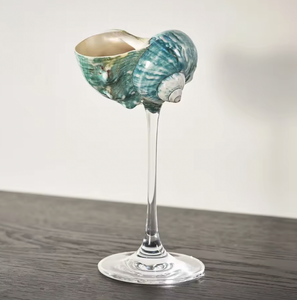 Verre à vin artisanal vietnamien en coquillage, matériau naturel pour le service de boissons, décoration de table, vente en gros - Product Image 3