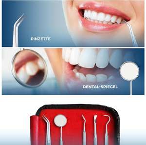 Instrumentos Dentales, Juego de Cuchillos Dentales, Espejo Dental, Pinzas, Sonda Dental, Removedor de Sarro, Hecho de Acero Inoxidable, Set de Cuidado Dental - Product Image 4