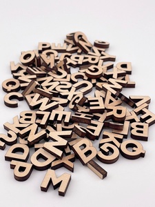 Ensembles d'alphabet en MDF découpés au laser, écologiques, motifs personnalisés, thème antique, collection artisanale haut de gamme pour activités d'enfants - Product Image 5