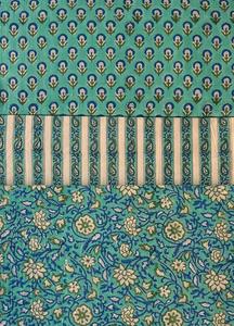 Tissu en coton imprimé à la main, motif Jaipuri traditionnel, 60x60 cm, pour robes - Product Image 3