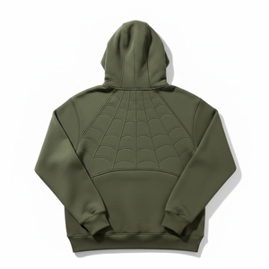 Sudadera Premium con Bordado de Araña y Estampado de Telaraña, Estilo Urbano, 65% Poliéster 35% Algodón, Felpa Gruesa, Sublimación, Invierno - Product Image 3