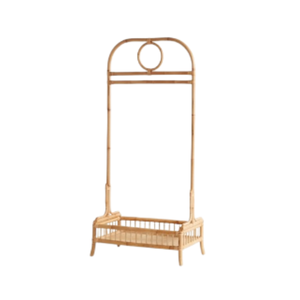 Porte-vêtements en rotin très demandés pour suspendre les vêtements, porte-vêtements personnalisé fabriqué par des artisans vietnamiens, usine B2B - Product Image 1