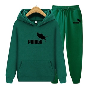 Survêtement de couleur unie pour homme, ensemble de 2 pièces, Sweat à capuche et pantalon, avec Logo, personnalisé, nouvelle collection 2022 - Product Image 1