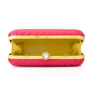 Bolso de mano con lentejuelas de color rosa fucsia, bolso de noche con correa de cadena desmontable para boda, Haldi, mehndi, regalo. - Product Image 3
