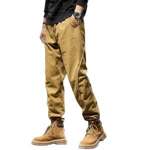 กางเกงคาร์โก้ทรงหลวมของผู้ชายกางเกงลำลองขายาวแบบ2025พร้อมปิดเอวยางยืดสำหรับฤดูใบไม้ร่วง - Product Image 4