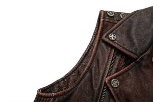 Gilet en cuir élégant pour homme, vêtement décontracté, gilet en cuir pour tenues quotidiennes, respirant, de haute qualité, sans manches - Product Image 4