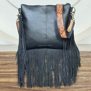 Nouveau sac à franges en cuir de vachette véritable de haute qualité, conçu par un créateur, grande capacité, sacs à bandoulière en cuir véritable pour femmes - Product Image 5