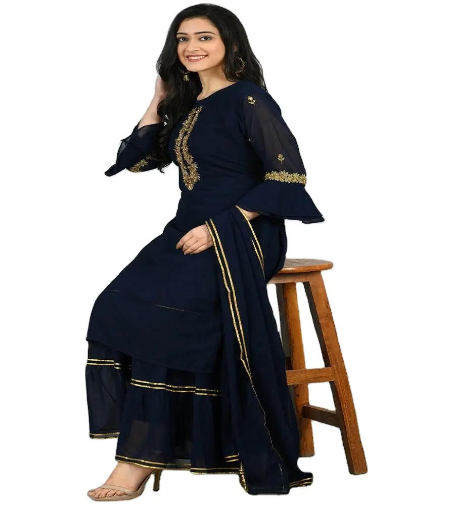 Gaun Anarkali Menakjubkan untuk Wanita Rayon Kurtis India Anarkali Pakaian Kantor Gaun Gaun