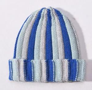 Unisex Vintage Striped Adjustable Beanie <b>Hat</b> 100% Acrylic Hand Knitted <b>Winter</b> for Adults Casual Style - Product Image 4