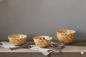 Tazón de Té de Cerámica Moderno con Patrón Abstracto de Hojas Doradas y Acabado Esmaltado a Mano para una Decoración Elegante en el Día a Día - Product Image 2