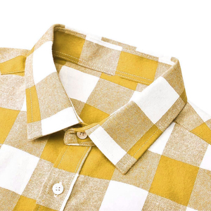 Chemise en flanelle pour homme fabriquée au Pakistan, avec fermeture boutonnée, coupe classique, manches longues, style décontracté, à carreaux. - Product Image 3