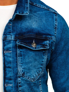Men's New Fashion Button down Streetwear <b>Denim</b> Jacket Hooded Collar Custom Embroidery 100% Cotton Winter Outerwear Male <b>Coats</b> - Product Image 3