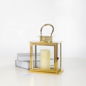 Handmade Durable Classic Design Gold Metal <b>Candle</b> <b>Holder</b> <b>Lantern</b> for Tabletop Home & Weddings Decorations Christmas & Easter - Product Image 4