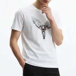 Nouveautés : T-shirts blancs pour hommes avec logo personnalisé, style vintage Highstreet, col rond, tissu respirant et confortable, vêtements d'extérieur - Product Image 5