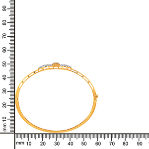 Elegant Gold <b>Infinity</b> Loop Diamond Bangle - Product Image 4