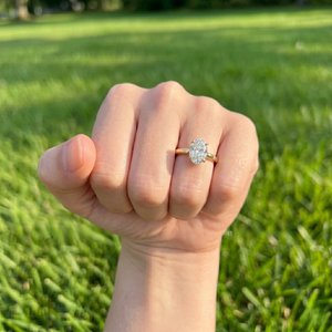 Bague en argent 925 avec moissanite, taille brillant rond, bijoux fins étincelants, bague tendance, cadeau élégant pour femme - Product Image 5