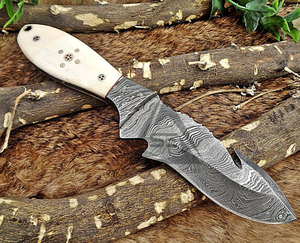 Cuchillos de Hoja Fija de Acero de Damasco de Calidad Premium con Mango de Madera Sostenible para Bricolaje, Suministro Directo de Fábrica OEM - Product Image 3