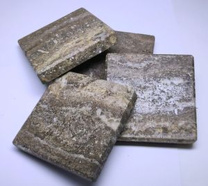 Premium Classic <b>Marble</b> <b>Coaster</b> Set Eco Friendly Durable Elegant Design for Modern Kitchen Dining Office Tabletop - Product Image 4