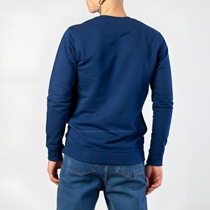Sweat-shirt à col rond uni surdimensionné pour homme de haute qualité, en coton molletonné, décontracté, streetwear, hiver, vente en gros, OEM - Product Image 6