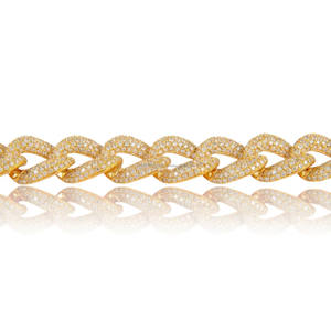 Pulsera de Plata de Ley 925 con Moissanita y Diamantes Engastados, Estilo Cubano Iced Out, Joyería Hip Hop, Regalo de Aniversario para Hombre - Product Image 2