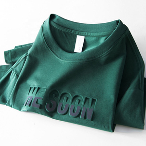 T-shirt surdimensionné pour homme avec logo en relief, t-shirt personnalisé, streetwear, mode, coupe ample, t-shirt décontracté pour homme, vente en gros - Product Image 6