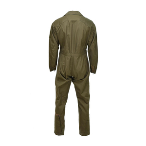 Green Flight Suit Workwear Pilot Coverall Full Zipper Utility Jumpsuit <b>Men's</b> Tactical <b>Overalls</b> - Product Image 3