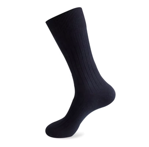 Custom Men's Summer Socks Solid White Plain Black Grey Cushioned Anti Slip Quick Dry Knitted Formal Sports Wear Long Socks - Product Image 5