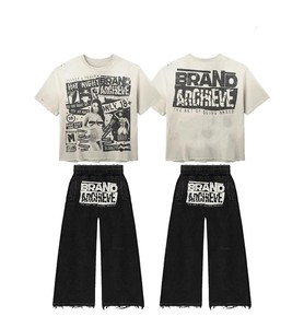 Ensemble de survêtement décontracté pour homme TAHAD 2026 de haute qualité avec sweat-shirt et logo DTG délavé au soleil, 100 % coton, motif imprimé - Product Image 6