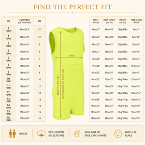 Body de Tubo Elástico de Algodón |   Traje Sensorial Sin Mangas con Cremallera para Niños, Ropa de Pierna Larga de Fácil Acceso, Ajuste Suave y Cómodo - Product Image 4