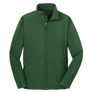 Veste Softshell Homme 2026 Verte Coupe-Vent à Col Montant et Fermeture Éclair, Manteau Décontracté Automne Coupe Droite Couleur Unie - Product Image 4