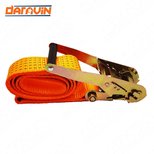 Polyester Strap Heavy Duty Cargo Lashing Ratchet 2inch 5Tons/50mm/10.3M <b>Webbing</b> Tie Down with No Hook - Product Image 2