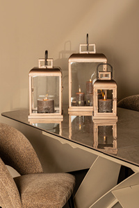 Factory Direct Decorative Metal Arched <b>Lantern</b> High-End <b>Silver</b> Candle Holder Glass Sleeve Bulk Wedding Centerpiece Event Decor - Product Image 5