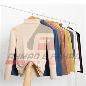 T-shirt homme uni à manches classiques en coton tricoté avec élasthanne, respirant et écologique, pour l'automne – Ahmad Fahad Industry - Product Image 1