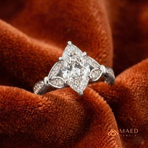 Bague en argent sterling 925 avec moissanite taille marquise, élégante et luxueuse, pour mariage, fiançailles, promesse, bijoux pour femme, usage quotidien - Product Image 3