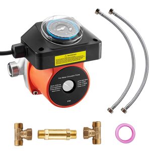 Kit Pompa di Ricircolo Acqua Calda Solare con Valvola Bypass e Adattatore Timer - Sistema di Circolazione Istantanea - Product Image 1