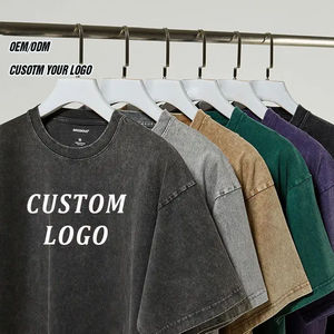 Camiseta de Hombre Personalizada con Logotipo, Corte Ajustado, 100% Algodón, Secado Rápido, 300g, Lavado Ácido, Hombros Caídos - Product Image 5