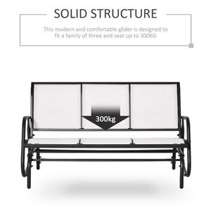 Outdoor Courtyard Seats for 3 People Patio Benches - Product Image 4