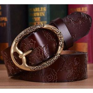 Cinturón de Cuero Genuino Estilo Europeo, Cinturones y Accesorios para Hombre, Cinturones de Cuero Estilo Campestre, Impresión de Logotipo Personalizado - Product Image 4