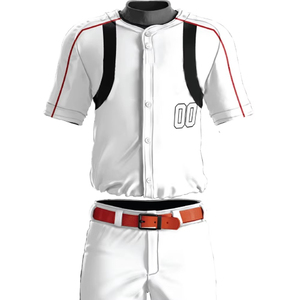 Uniforme de Béisbol Ligero para Hombre, Conjunto de Pantalones y Camiseta Personalizada para Equipo, Proveedor de Uniformes con Botones - Product Image 5