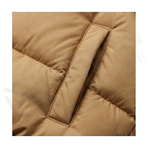 Chaqueta Acolchada para Mujer, Invierno, Cuello Alto, Manga Larga, Relleno de Poliéster Grueso, Resistente al Viento, Color Sólido, Cierre de Cremallera, Corta - Product Image 5