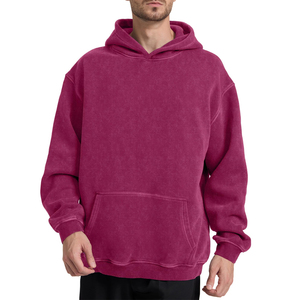 Sudaderas con capucha 100% algodón teñidas con ácido para hombre, fabricación profesional, diseño personalizado de alta calidad, sudaderas con capucha para hombre con efecto lavado ácido. - Product Image 1