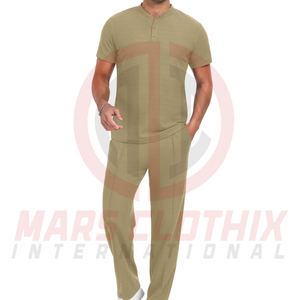 Men's Casual Summer <b>Tracksuit</b> Two Piece Sportswear Soft Comfortable Short Sleeve T Shirt And Pants Set for Everyday Wear - Product Image 4
